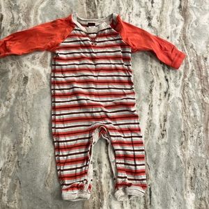 Tea, Romper, orange/light blue/maroon/tan, 100% cotton, no stains, 3-6 months